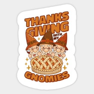 Gnome-Style Thanksgiving Sticker